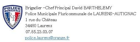 signature du Policier Municipal