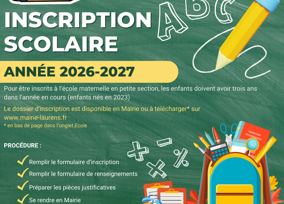 INSCRIPTIONS SCOLAIRES