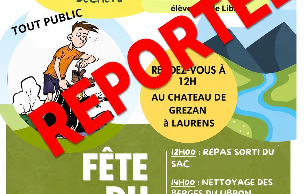 La Fête du Libron initialement prévue le Dimanche 07 Juin 2026 est reportée