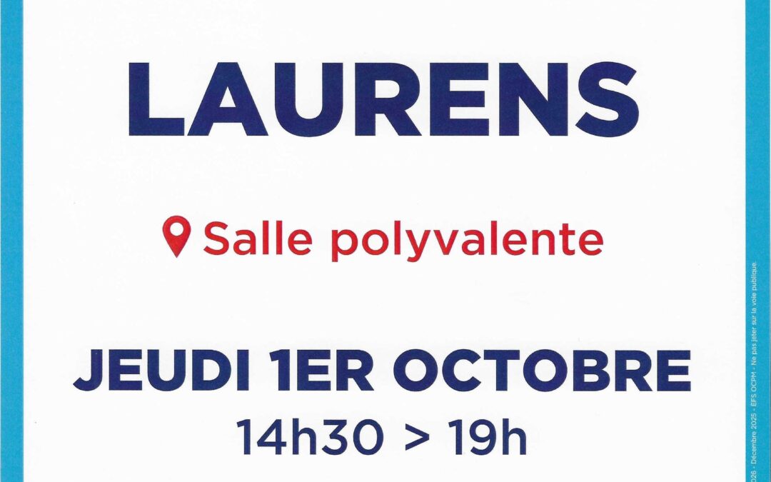 DON DE SANG OCTOBRE 2026